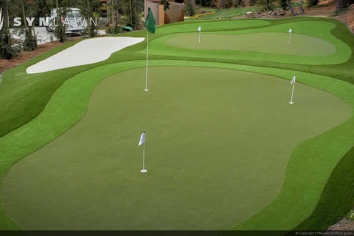 SYNLawn Wyoming golf artificial grass for putting greens with slopes